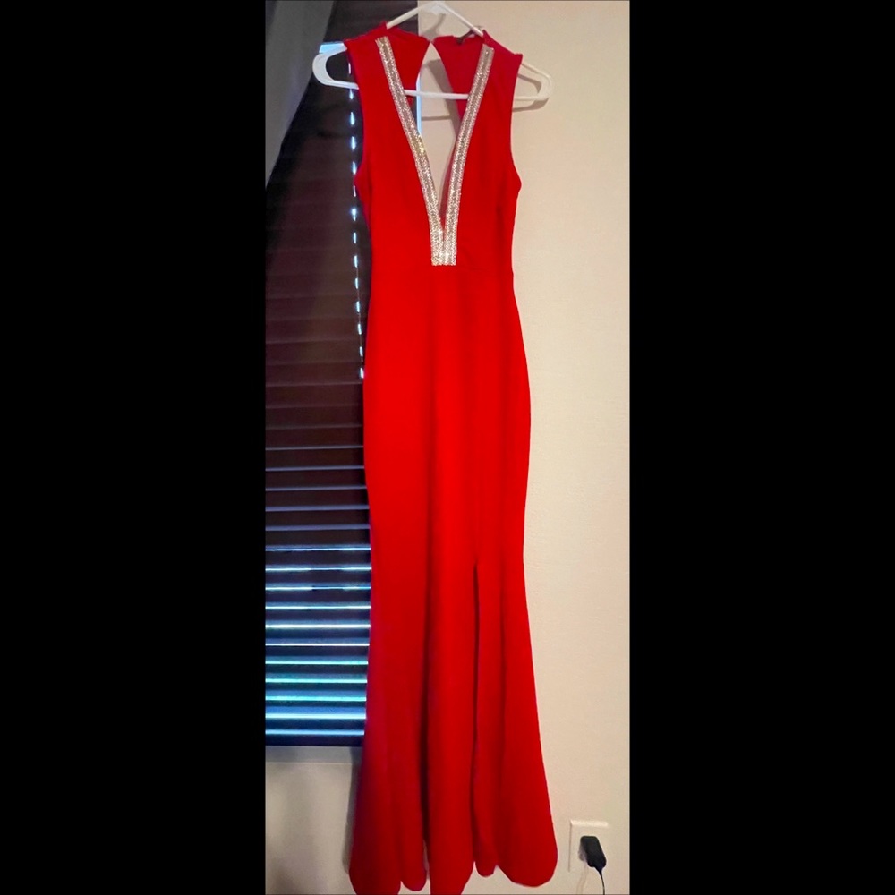 Fashion nova cocktail party dress, size M, red